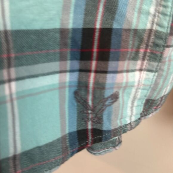 AE Athletic Fit Men’s Plaid Shirt XL - Picture 4 of 6